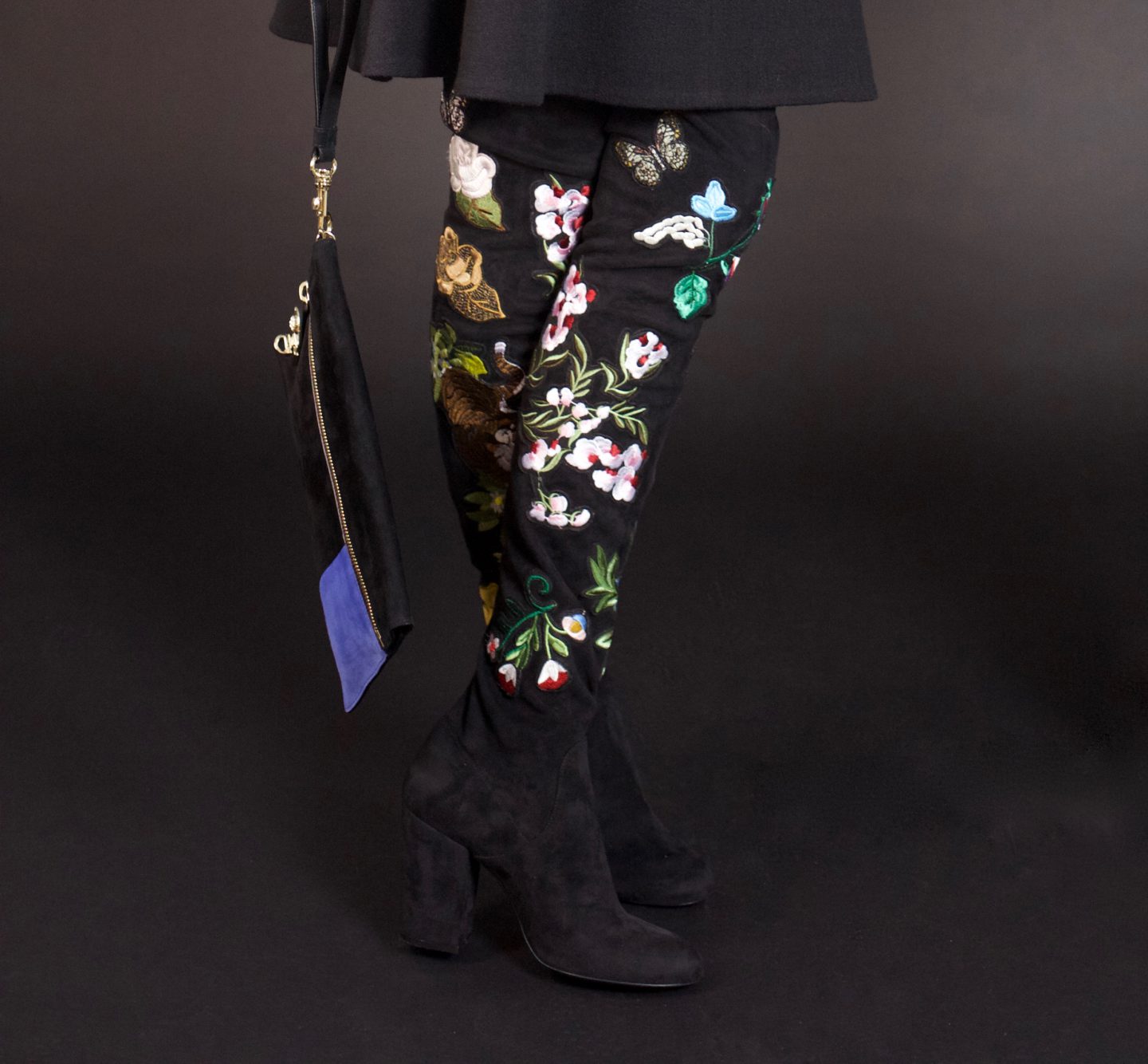 FASCINATING FLOWER OVER-THE-KNEE BOOTS